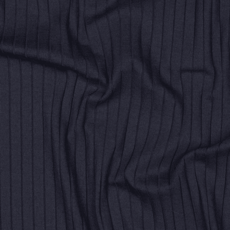 Marineblå - Bred Ribbjersey