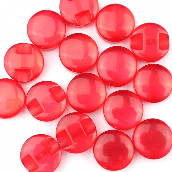 Hovedbilde Candy Rød - 11 mm Resin Knapp