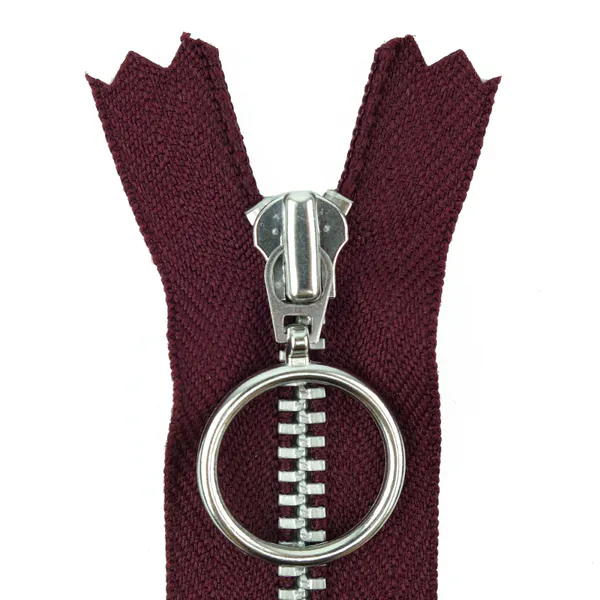 Bordeaux - Metall Glidelås m/ring - YKK 4 mm