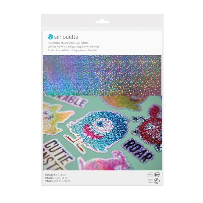 Hovedbilde Silhouette Printable Holographic Dot Stickers