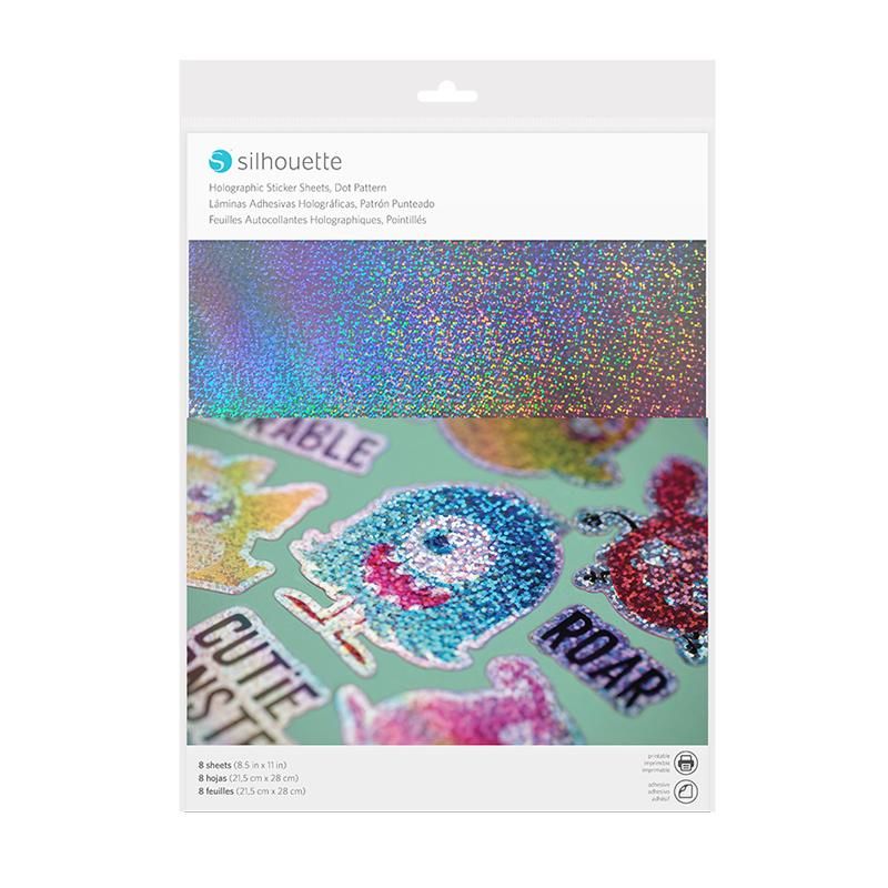 Silhouette Printable Holographic Dot Stickers