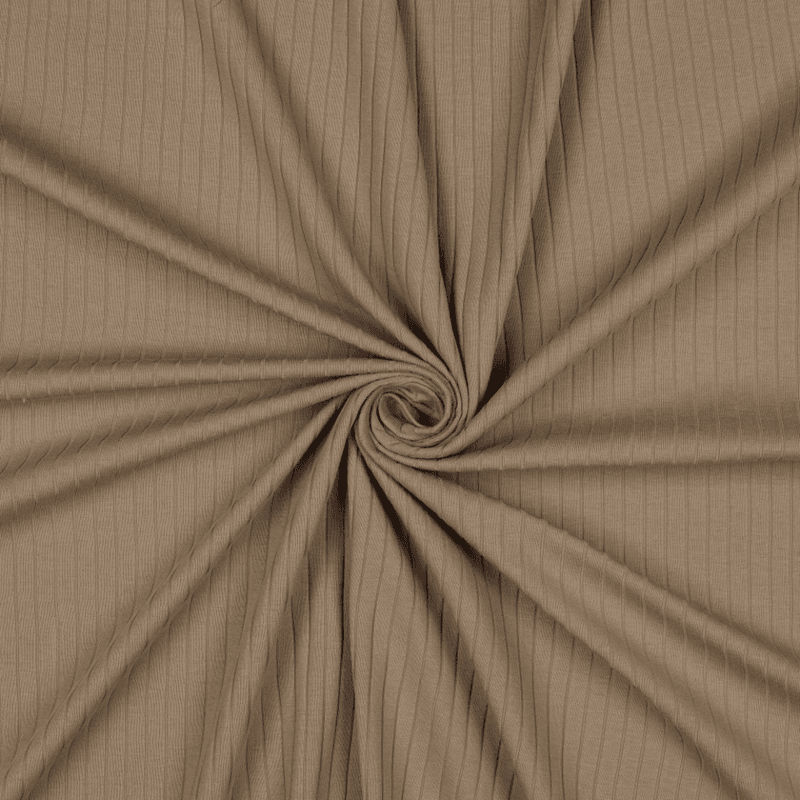 Taupe - Bred Ribbjersey
