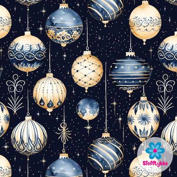 Ornaments Navy - Jersey