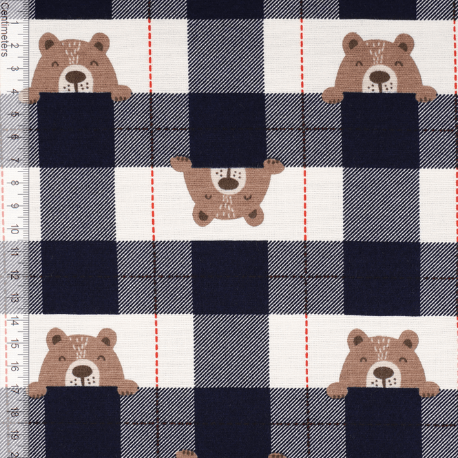 Hovedbilde Peek-a-boo-Bear Marine - Flanell