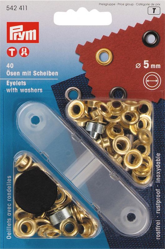 Maljer Gull 5 mm 40 stk - Prym