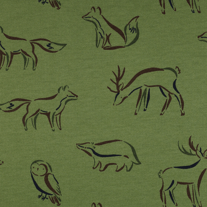 Hovedbilde Forest Animals Green - Isoli