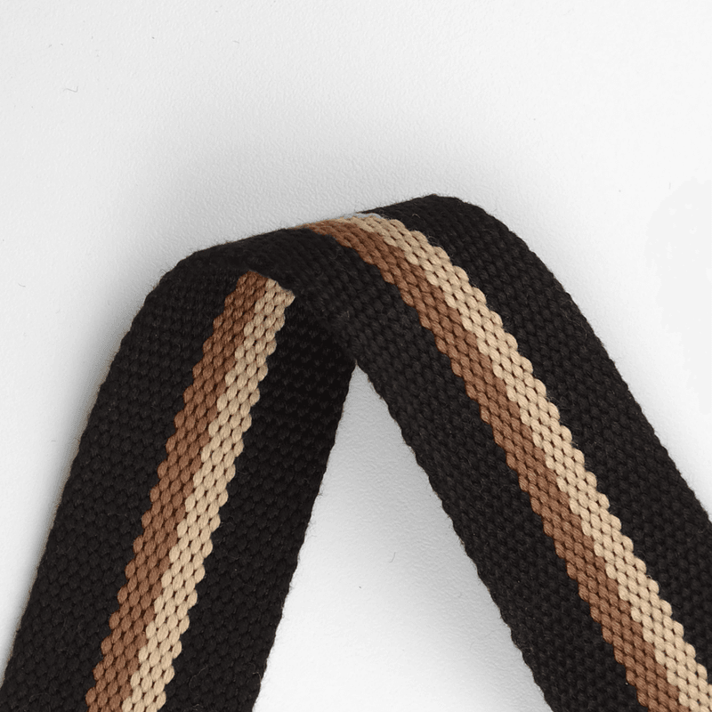Stripy Sort - Vevd Bånd 38 mm