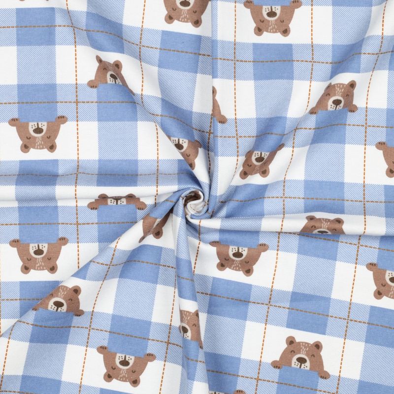 Peek-a-boo-Bear Blå - Flanell