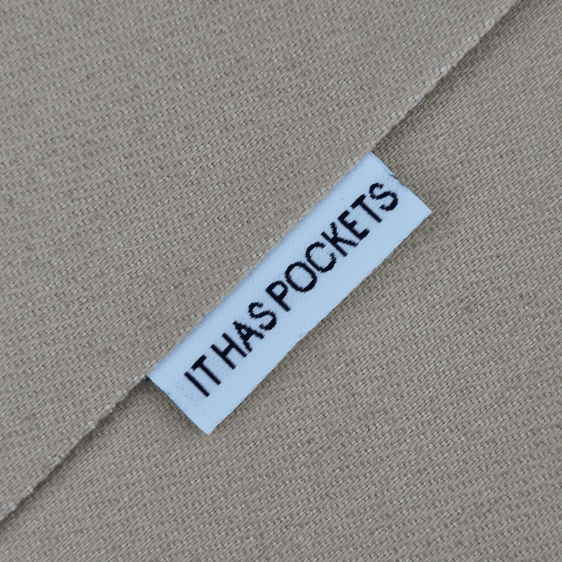 IT HAS POCKETS - Hvit merkelapp 5 stk