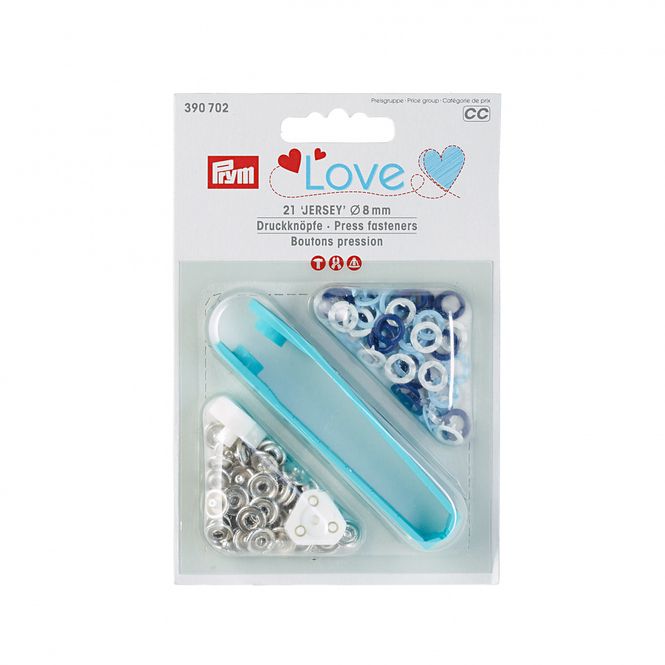 Hovedbilde Blå Trykknapper 8 mm - Prym Love