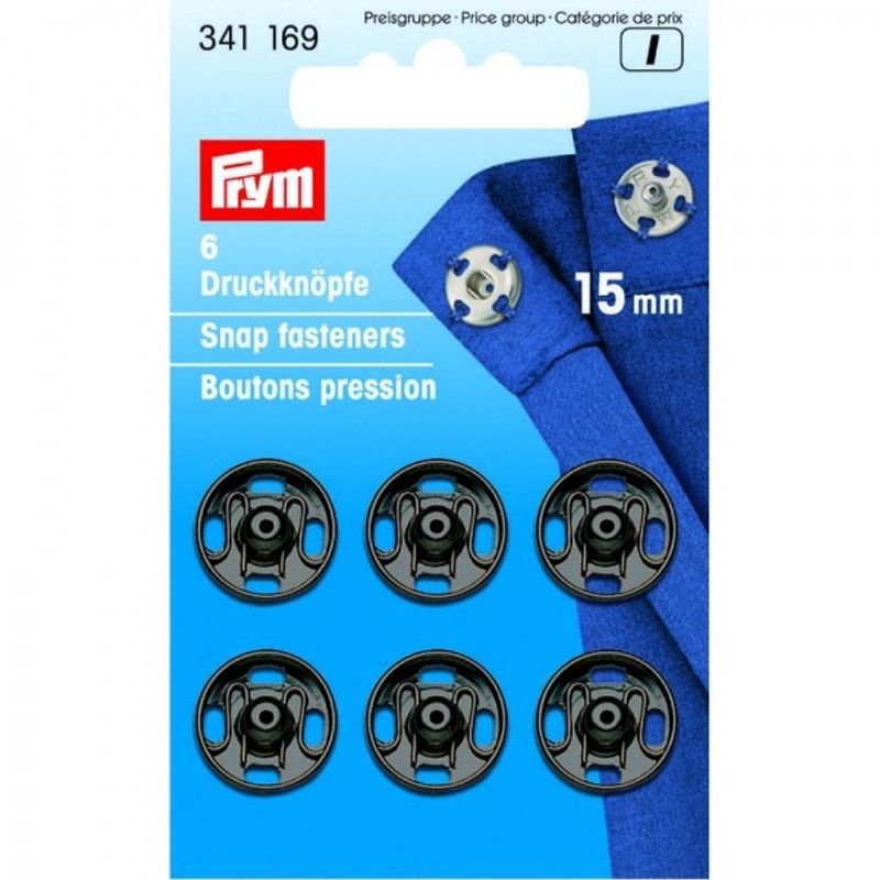 Prym Trykknapp 15mm Sort