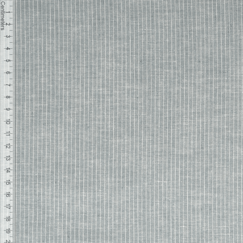 Pinstripe Støvet Mint - Lin/Bomull