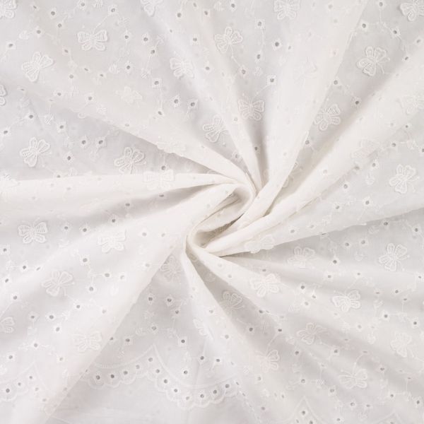 Sommerfugl - Brodert Bomull