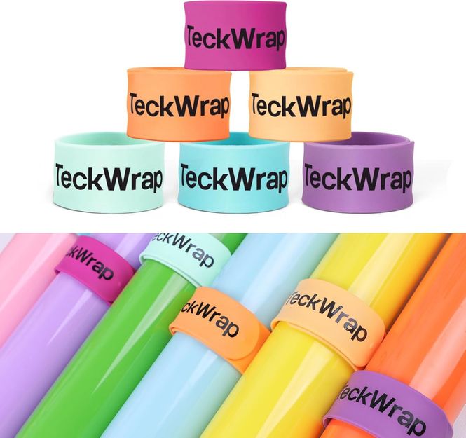 Hovedbilde Silicone Vinyl Slap Bracelets 6pk, Skarpe farger
