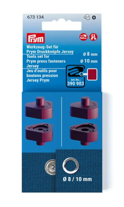 Prym Innsats Metalltrykknapper 8 mm & 10 mm