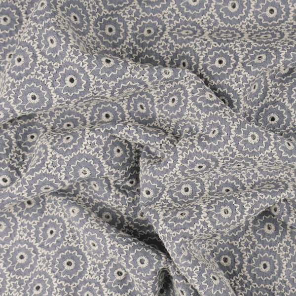 Solblomst - Brodert Bomull