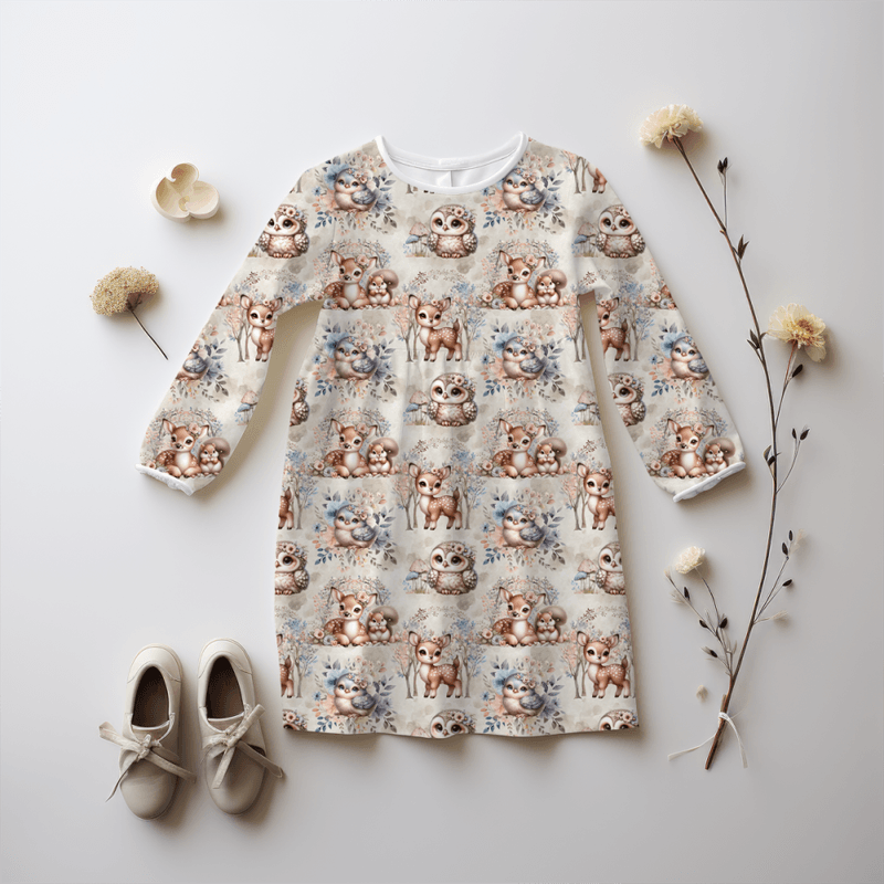 Beige Forest Cuties - French Terry