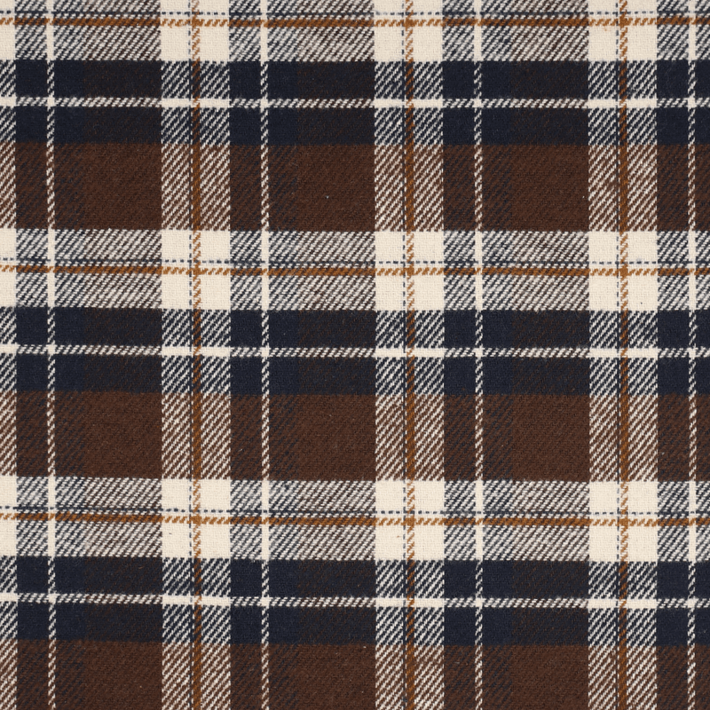 Ruter Brun - Flanell