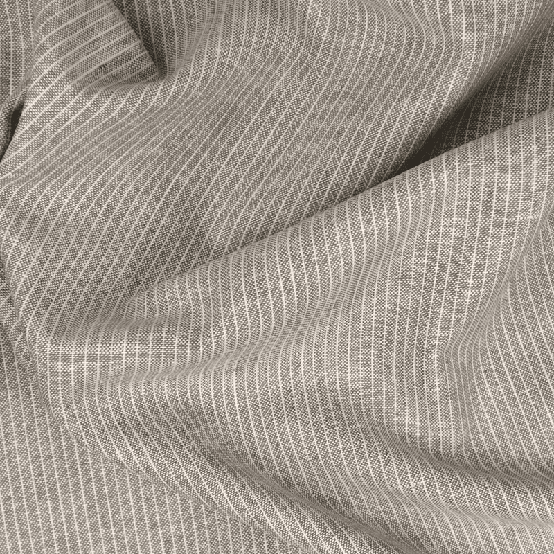 Pinstripe Khaki - Lin/Bomull