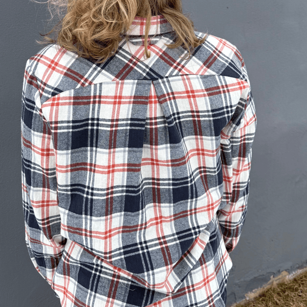 Checks Navy - Flanell