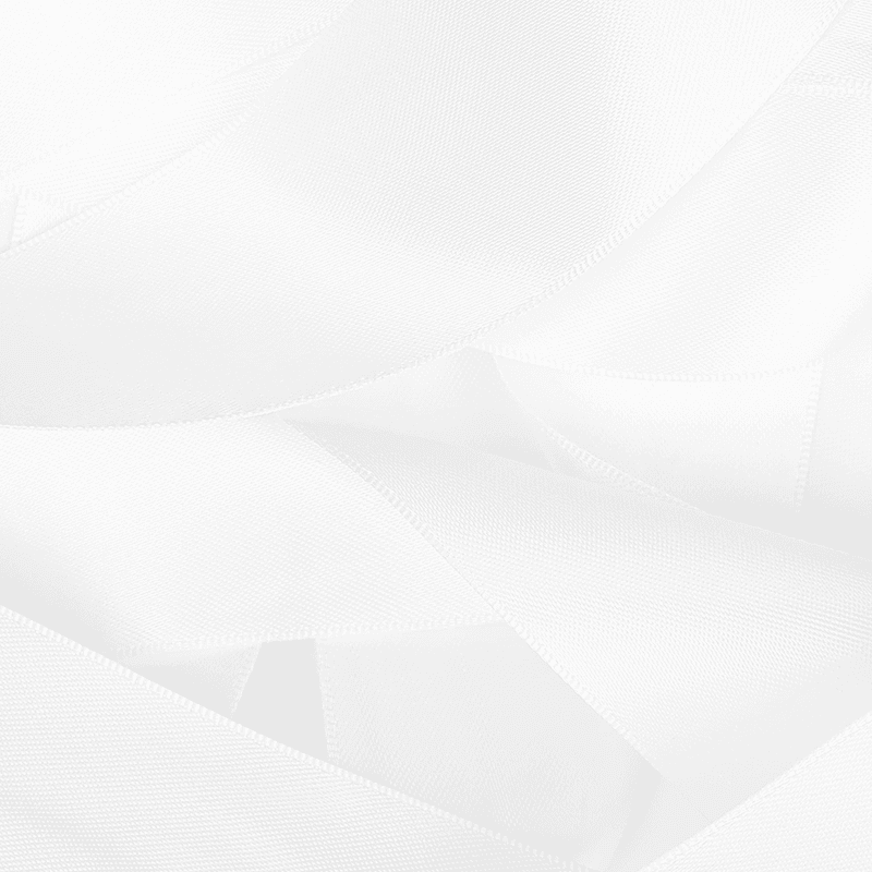 Hvit - Satengbånd 38 mm