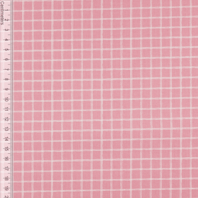 Hovedbilde Rutelig Rosa - Fast Bomull
