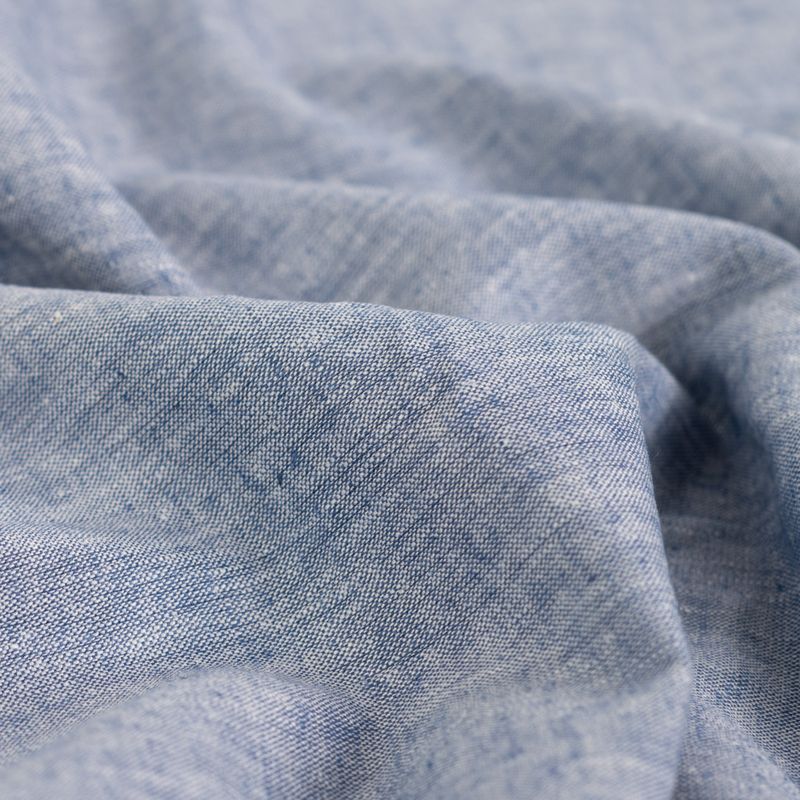 Mørk Blå - Melert Linen Blend