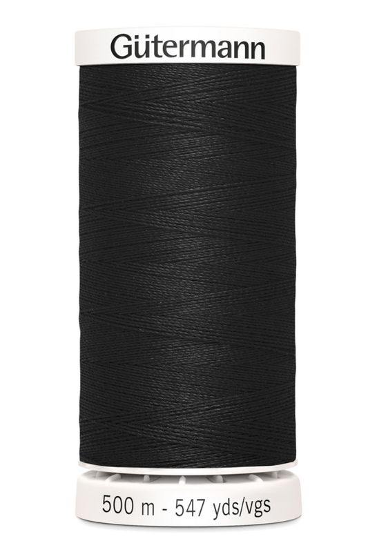 Sort 000 - Polyester Sytråd 500 m