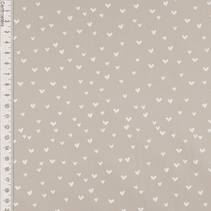 Hovedbilde Hjertedryss Beige - Fast Bomull