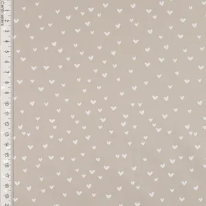 Hovedbilde Hjertedryss Beige - Fast Bomull