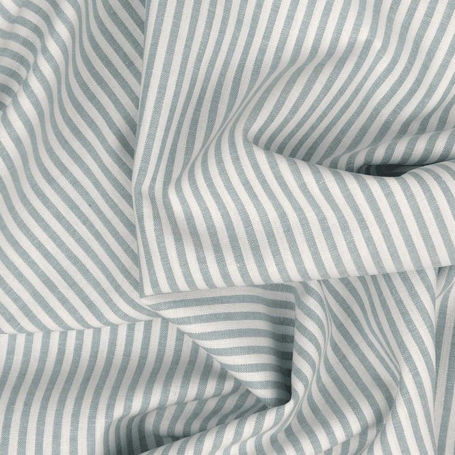Hovedbilde Ministripe Teal - Fast Bomull