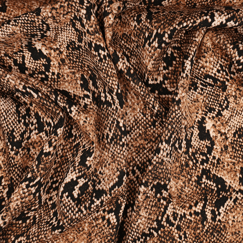 Snake Brown - Vevd Viskose Stretch