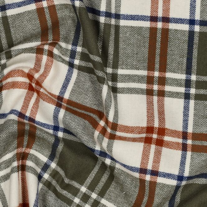 Hovedbilde Checks Olive - Flanell