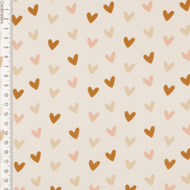 Autumn Hearts - Fast Bomull