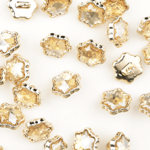 Hovedbilde Starry Golden - 10 mm Metall Knapp