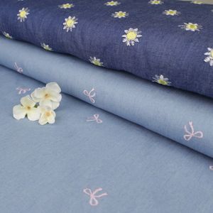 Hovedbilde Sl&oslash;yfe - Brodert Chambray