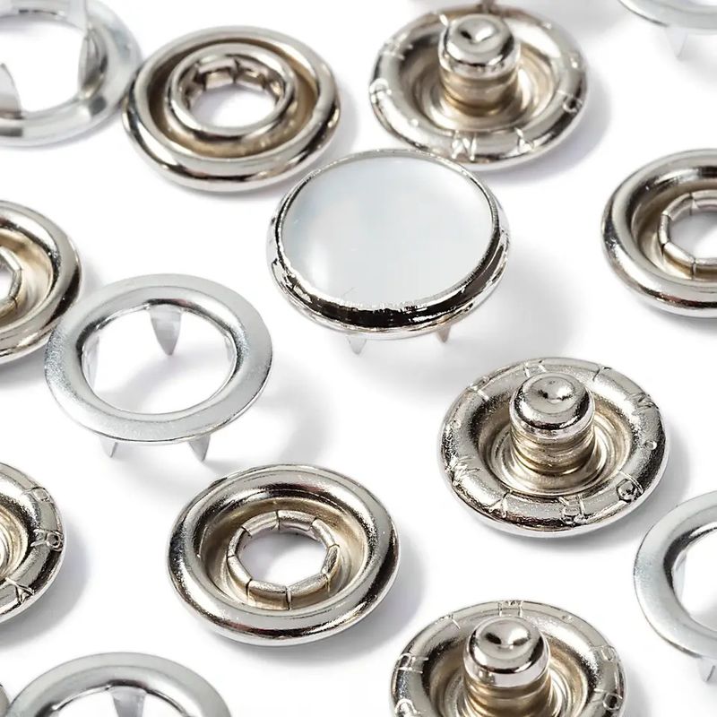 Refill Perlemor Metalltrykknapper 12 mm