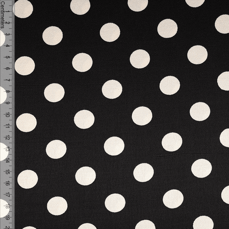 Dots Sort - Viskosesateng
