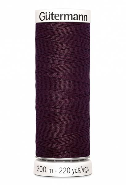 Mørk Burgunder - 130 Polyester Sytråd 200 m