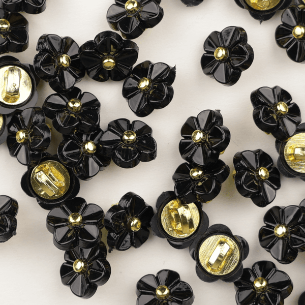 Fia Sort - 11 mm Resin Knapp