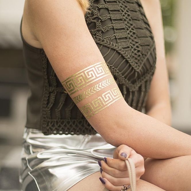 Hovedbilde Silhouette Temporary Tattoo Gold