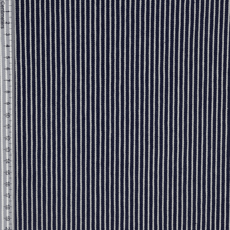 Stripy Mørk Blå - Stretchdenim