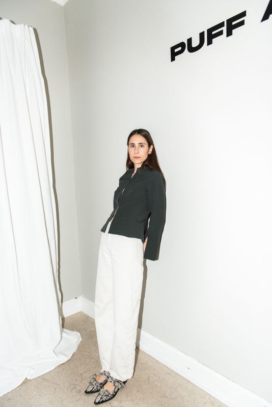 Silhouette Blouse x Trumpet Sleeve - Puff and Pencil