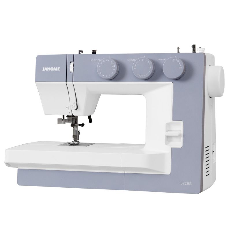 Janome 1522 Blue Grey m/Trykkfotpakke og bøttehattmønster