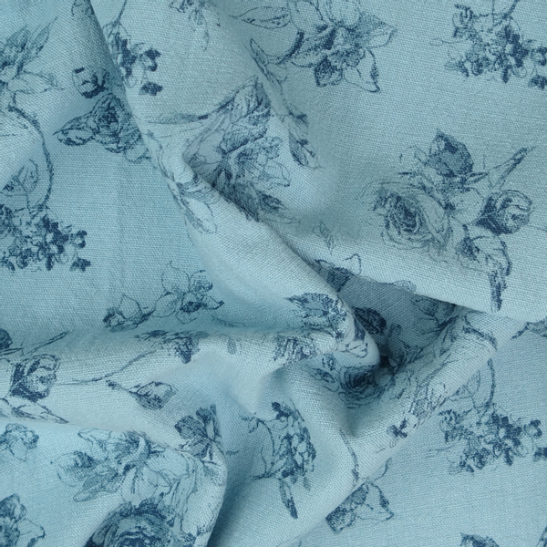 Roses Light Blue - Vintage Cotton