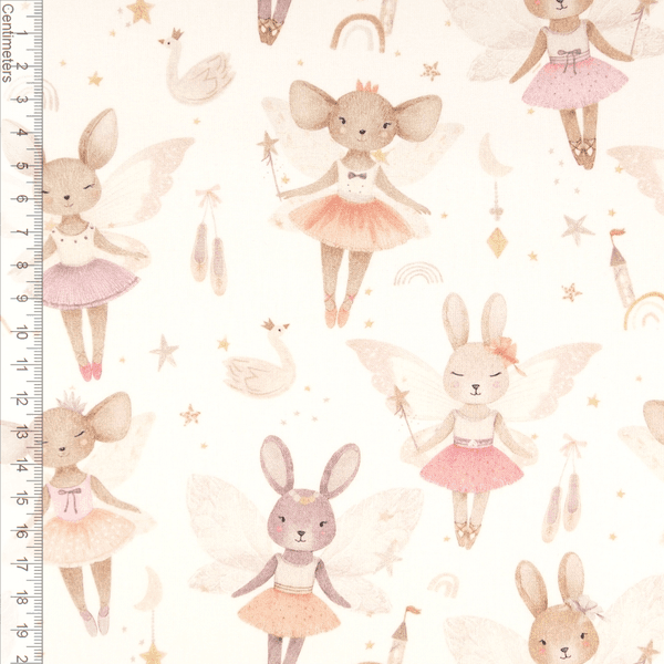 Fairy Bunny Ballet - Fast Bomull