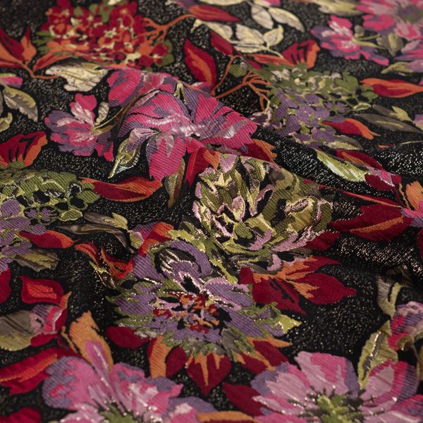 Dark Floral - Jacquard Metallic
