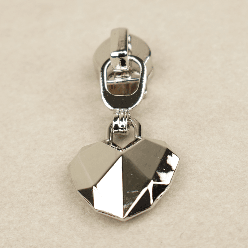 Geometric Heart Sølv Glider #5