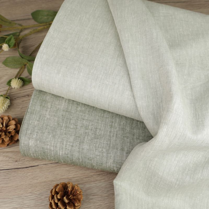 Lys Grønn - Melert Linen Blend