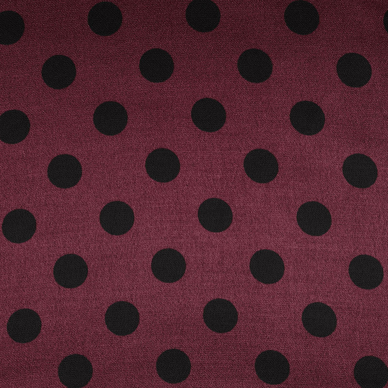 Dots Bordeaux - Viskosesateng